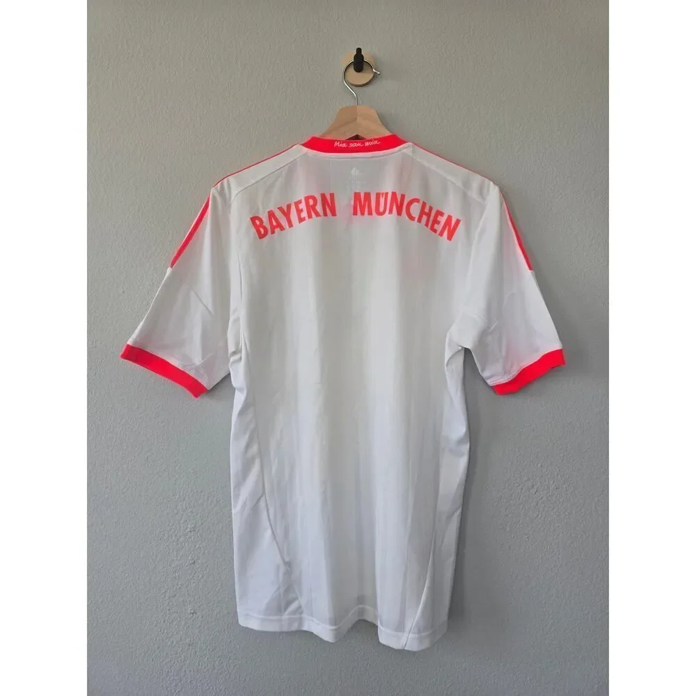 Adidas Bayern Munich Jersey 2012 Liga Total Sponsor White Pink Away Men’s Small